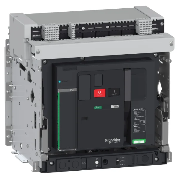 Interrupteur MasterPacT MTZ1 1600A HA 3P 75KA manuel Débrochable Chassis verrou RAC AV/AV