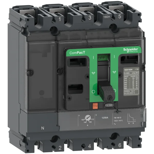 Disjoncteur NSX100B 4P4D 100A TMD 25KA Disjoncteur NSX100B 4P4D 100A TMD 25KA